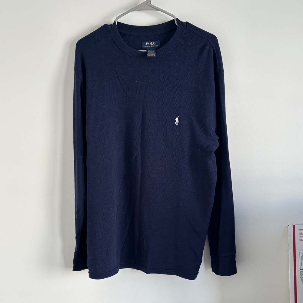 Polo by Ralph Lauren Men's Deep Blue Long Sleeve Tee